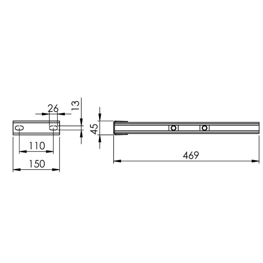WALL BRACKET ELONGATION L-450