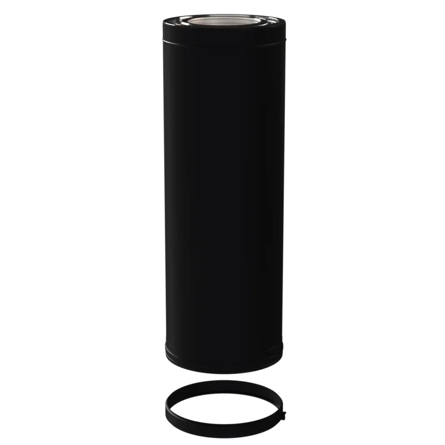 Insulated tripartite chimney duct segment L-1.0 m INSULATED TRIPLE WALL AIR-FLUE CHIMNEY SECTION, L-1 M