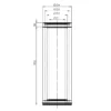 izoliuotas-trisienis-dūmtraukio-ortakio-segmentas-L-1.0-m-brėžinys INSULATED TRIPLE WALL AIR-FLUE CHIMNEY SECTION, L-1 M