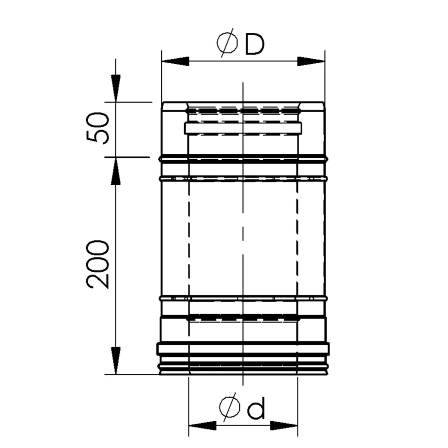 KONCENTRINIS DŪMTRAUKIO-ORTAKIO SEGMENTAS, L–0.25 M