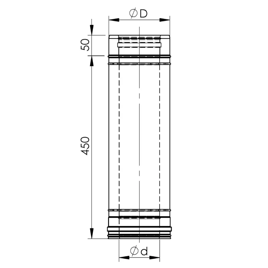 KONCENTRINIS DŪMTRAUKIO-ORTAKIO SEGMENTAS, L–0.5 M