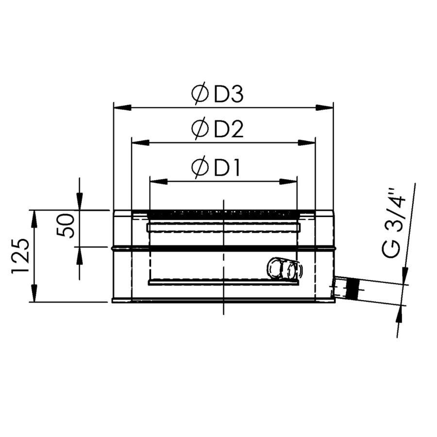 condensate collector drawing TRIPLE WALL DRAIN