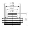 trisienis-viršutinis-antgalis-izoliuotam-segmentui-brėžinys TRIPLE WALL CAP WITH AIR INLET FOR INSULATED SECTION