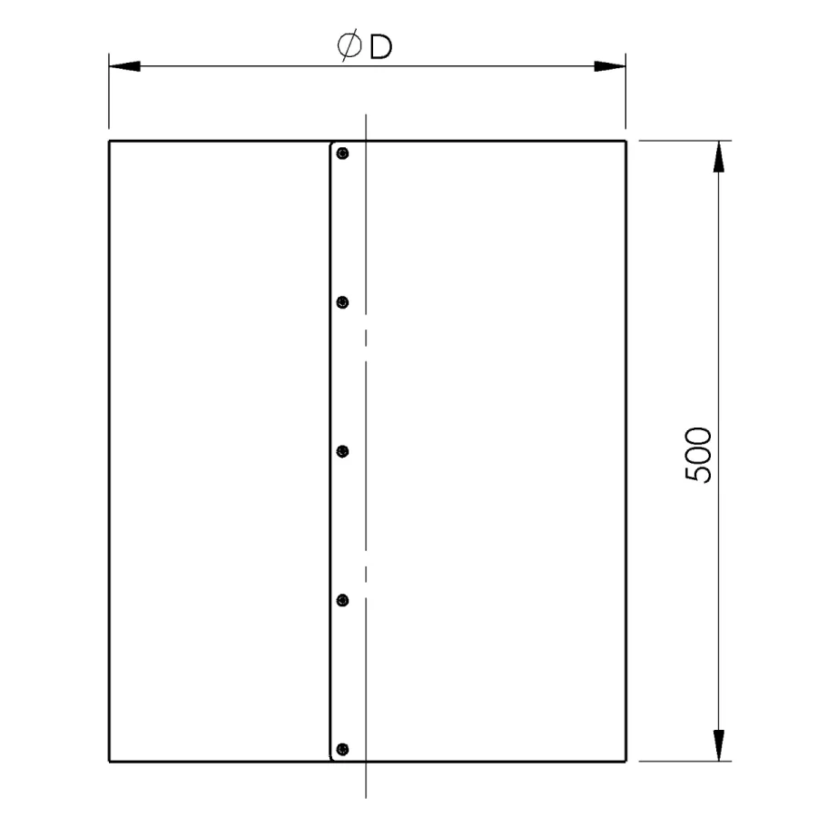 KEVALAS PERĖJIMUI PER PERDANGĄ, S-150 MM, SU GAUBTU DW25 SISTEMAI